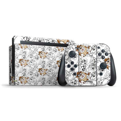 Looney Tunes Tasmanian Devil Super Sized Pattern Nintendo Skins